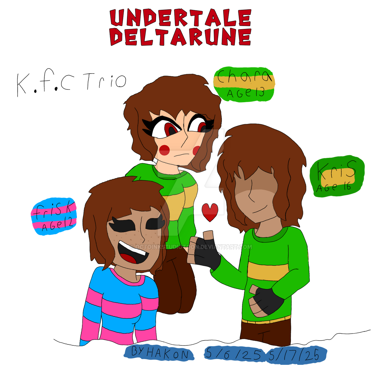 Delta Rune Trio K.F.C Trio. (Undertale And deltarune) by OctoinkStudiotoon on DeviantArt