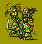 Little ninja turtles by Witchking00