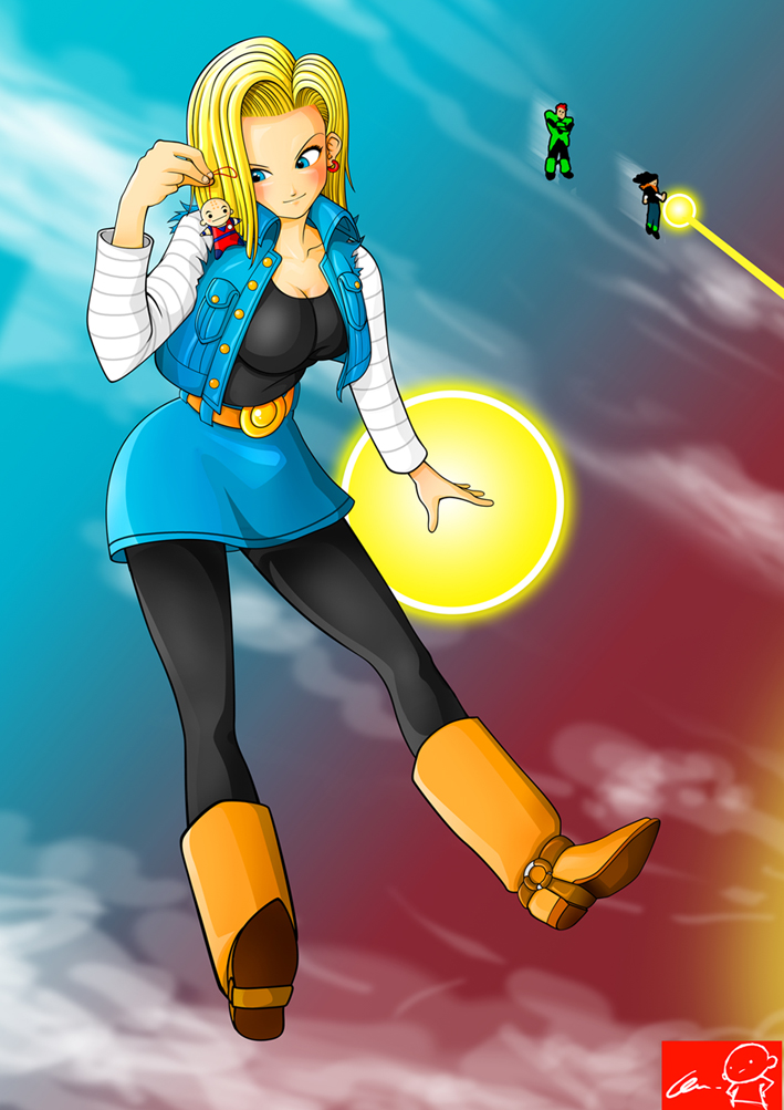 Android 18 hide love by Witchking00