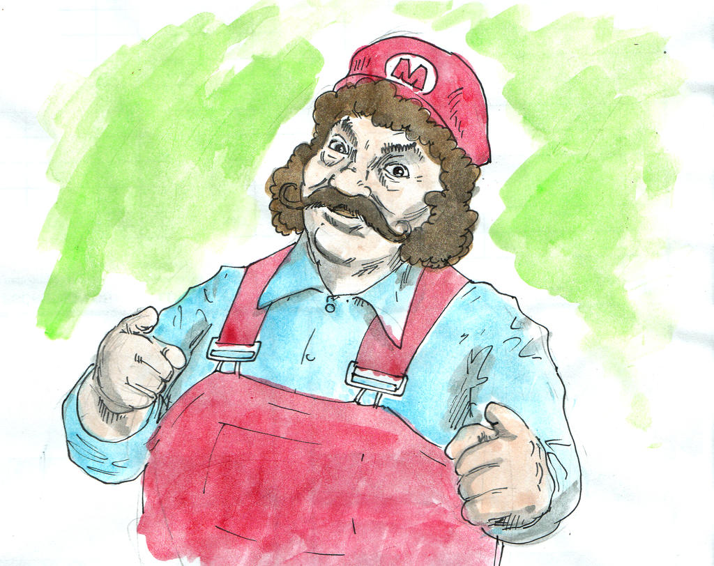 Captain Lou Albano as Mario by ChanterelleandMay