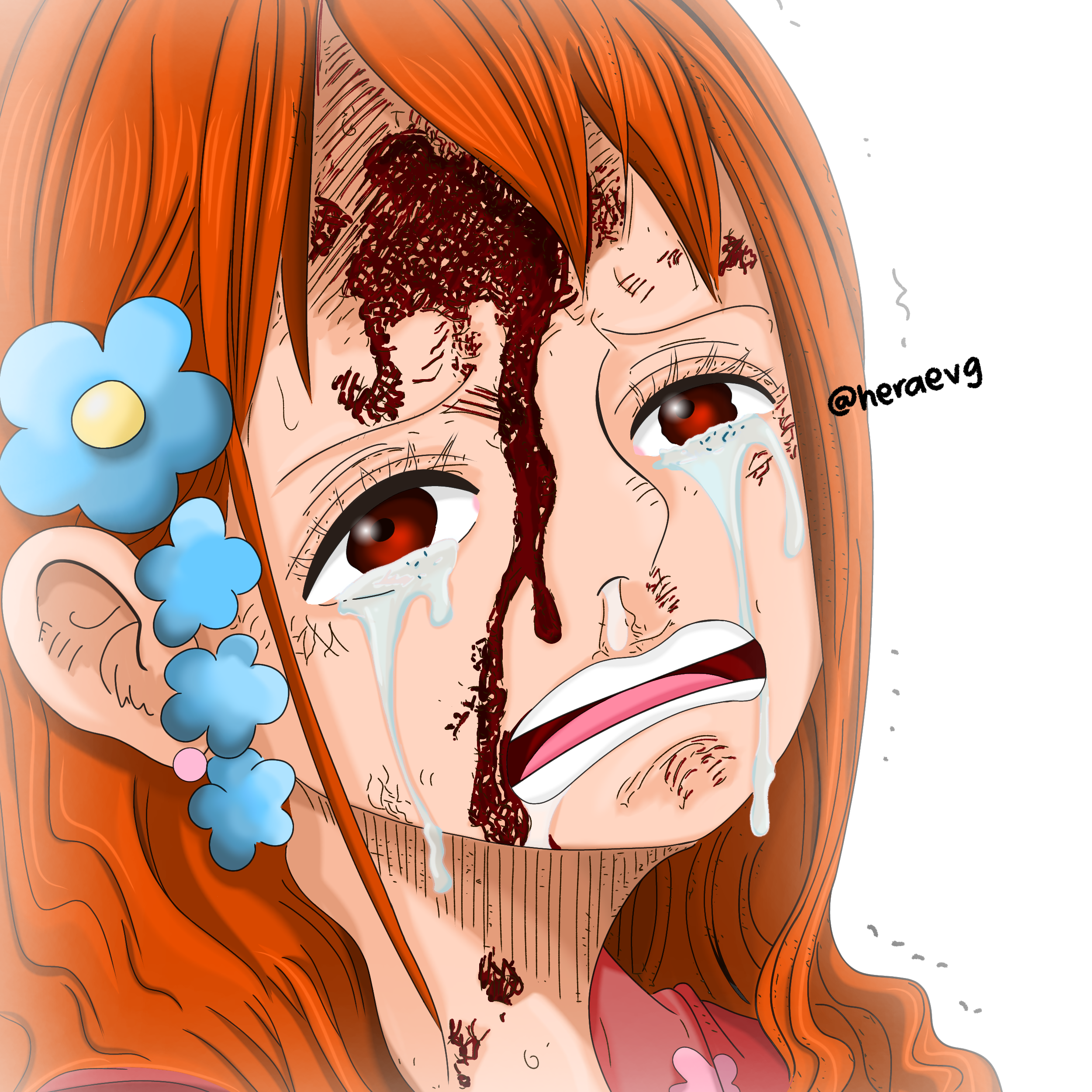 One Piece - Nami's crying by staf93 on DeviantArt