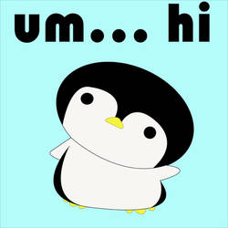 Shy Baby Penguin Says Hi