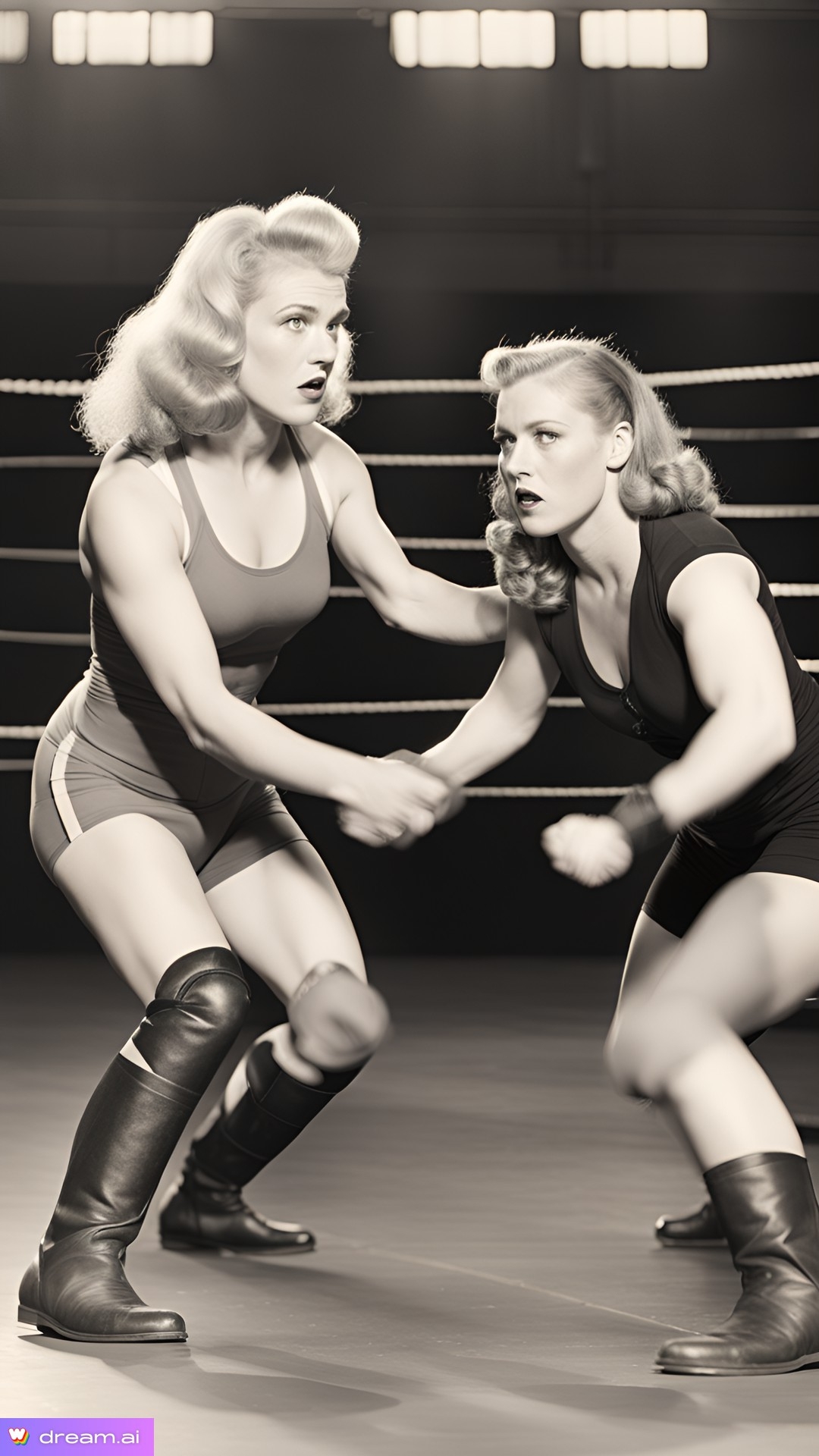 Women wrestling 1940s by billsmith7308 on DeviantArt