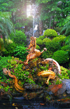 Golden Dragon Fountain