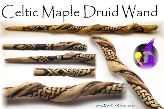 Celtic Maple Druid Wand