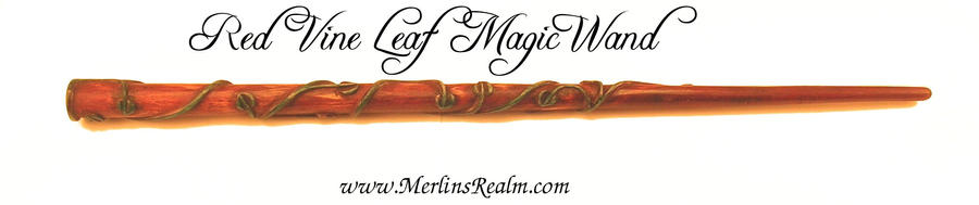 Red Vine Leaf Magic Wand