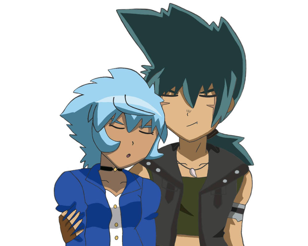 Hikaru sleeps on Kyoya's shoulder by MyBeybladeWorld on DeviantArt