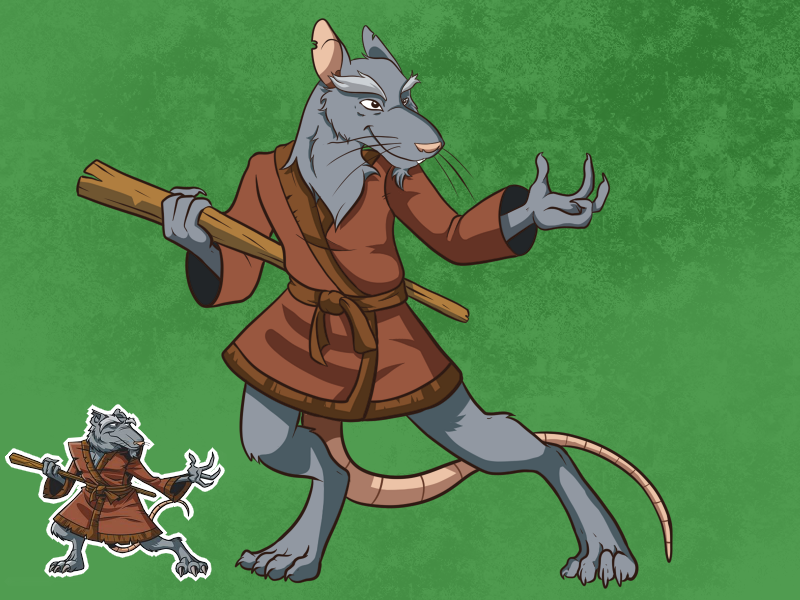 Crow Redraws: 2003 Splinter by calamitasCorvus on DeviantArt