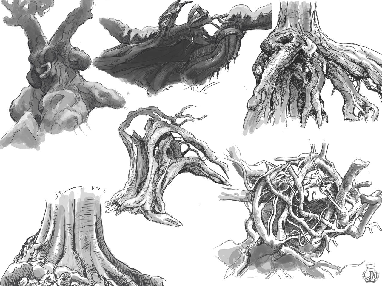 Roots Practice - Compiled by BottledLineArt on DeviantArt