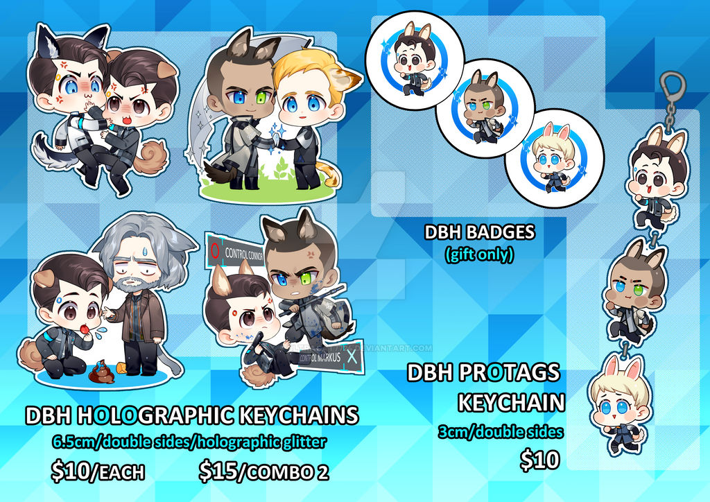 Detroit Become Human Charms by UltraCat7724