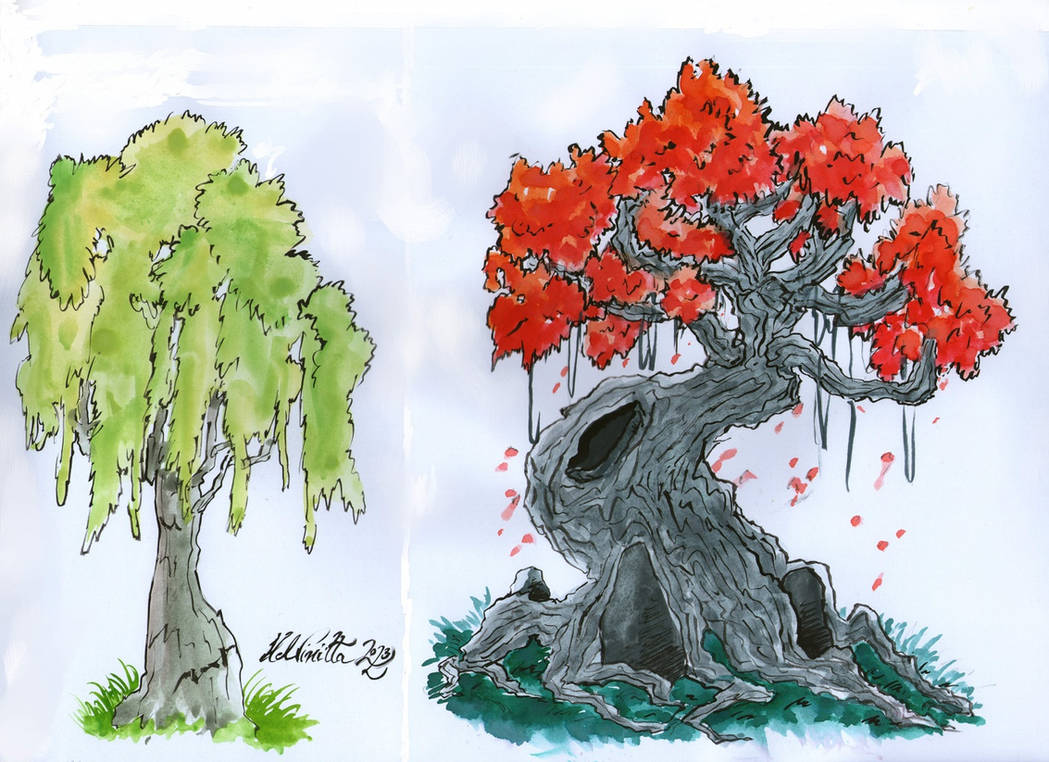 Tree Concepts by HelviRiitta on DeviantArt