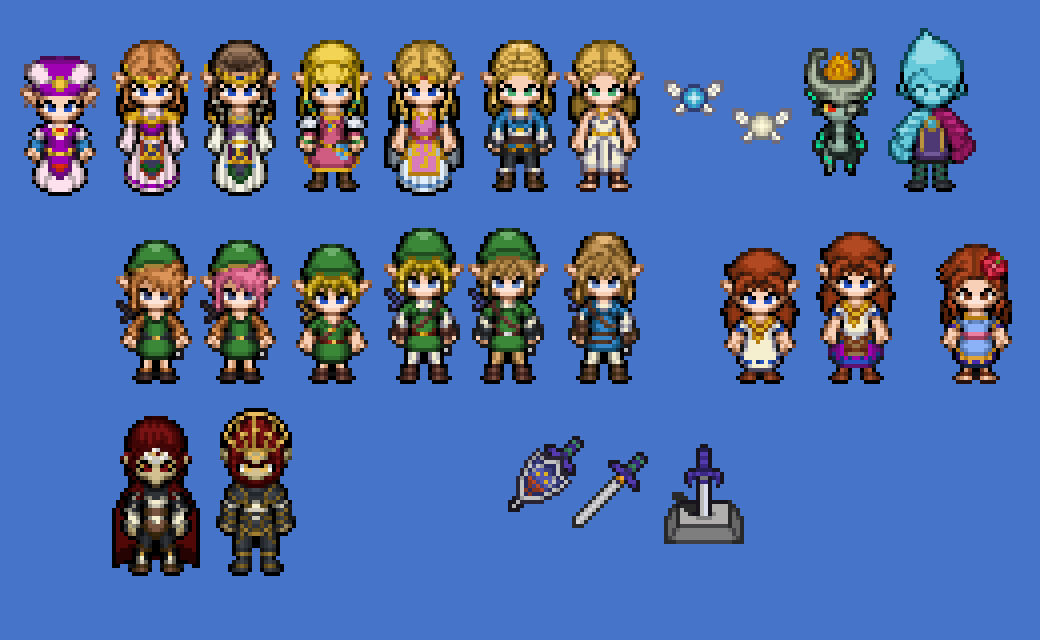 Zelda sprites practice by Zender1752 on DeviantArt