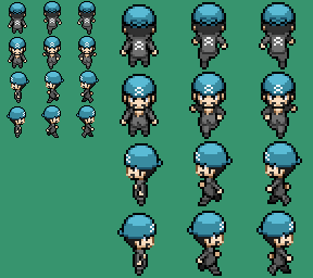 Pokemon RSE Archie Overworld Sprite by Zender1752 on DeviantArt
