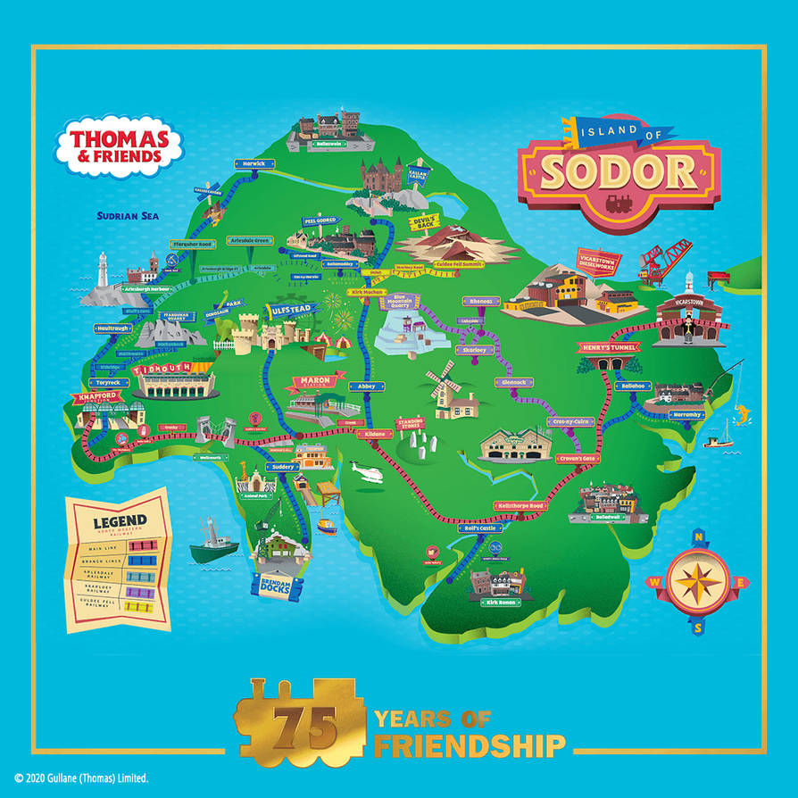 The Island of Sodor Map by Juliantsk123 on DeviantArt