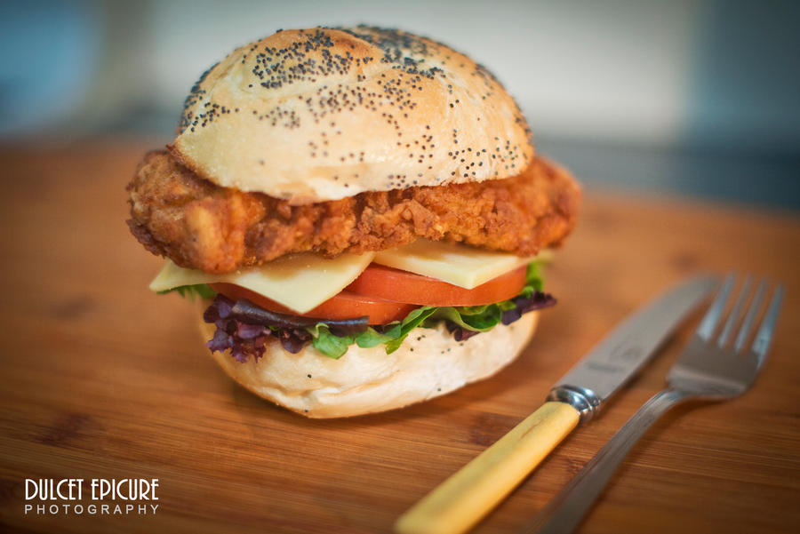 Crispy Skinned Chicken Breast Fillet Burger