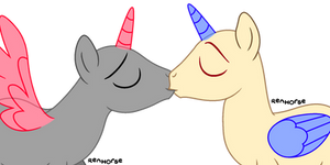 MLP base- GAY HORSES KISSING!!!