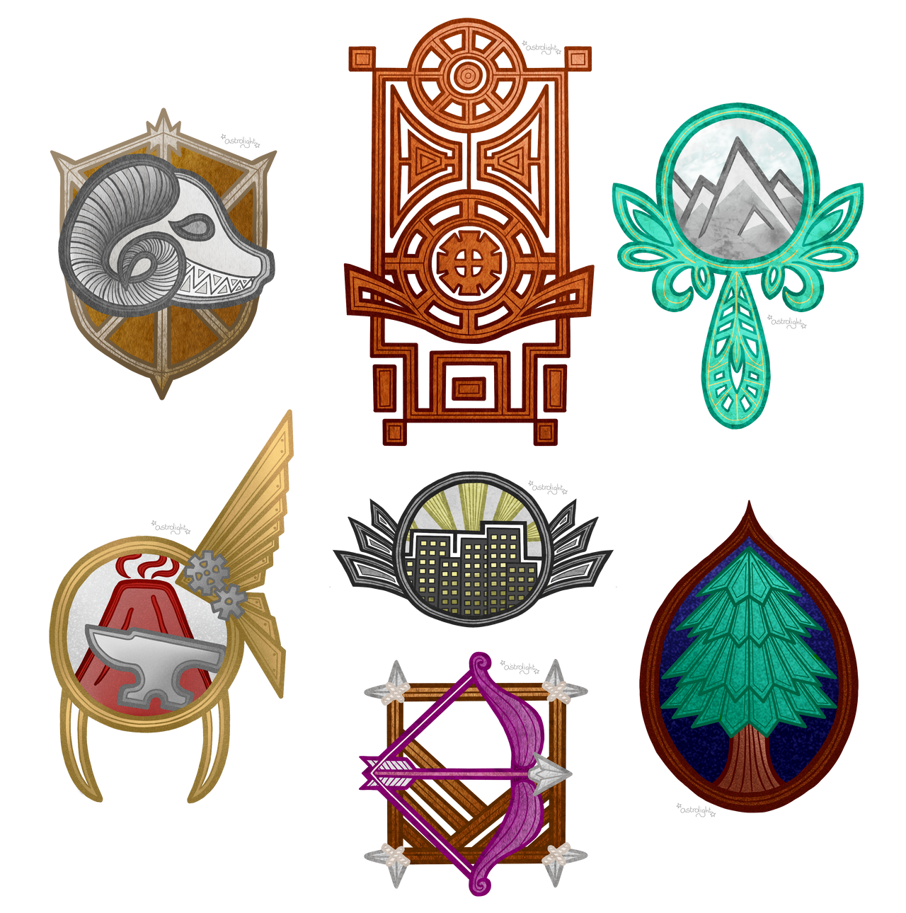 DnD Province Emblems by AstrolightArt on DeviantArt