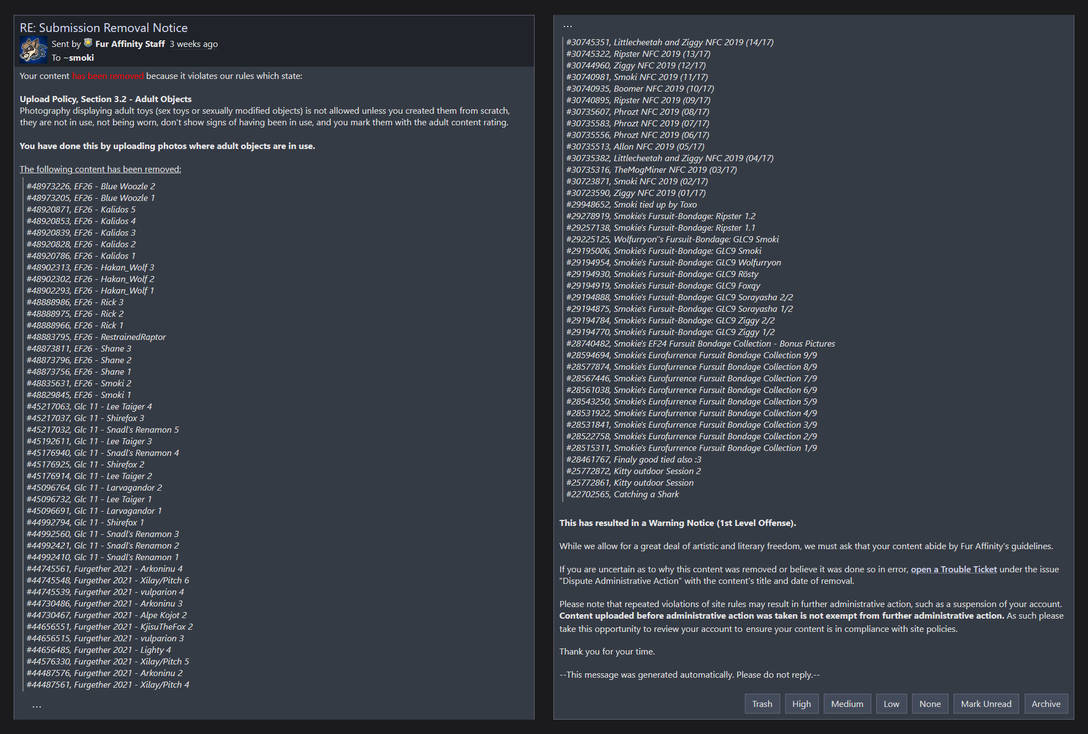 FA's Hidden Policy on Fetish Fursuit Photography by RestrainedRaptor on ...