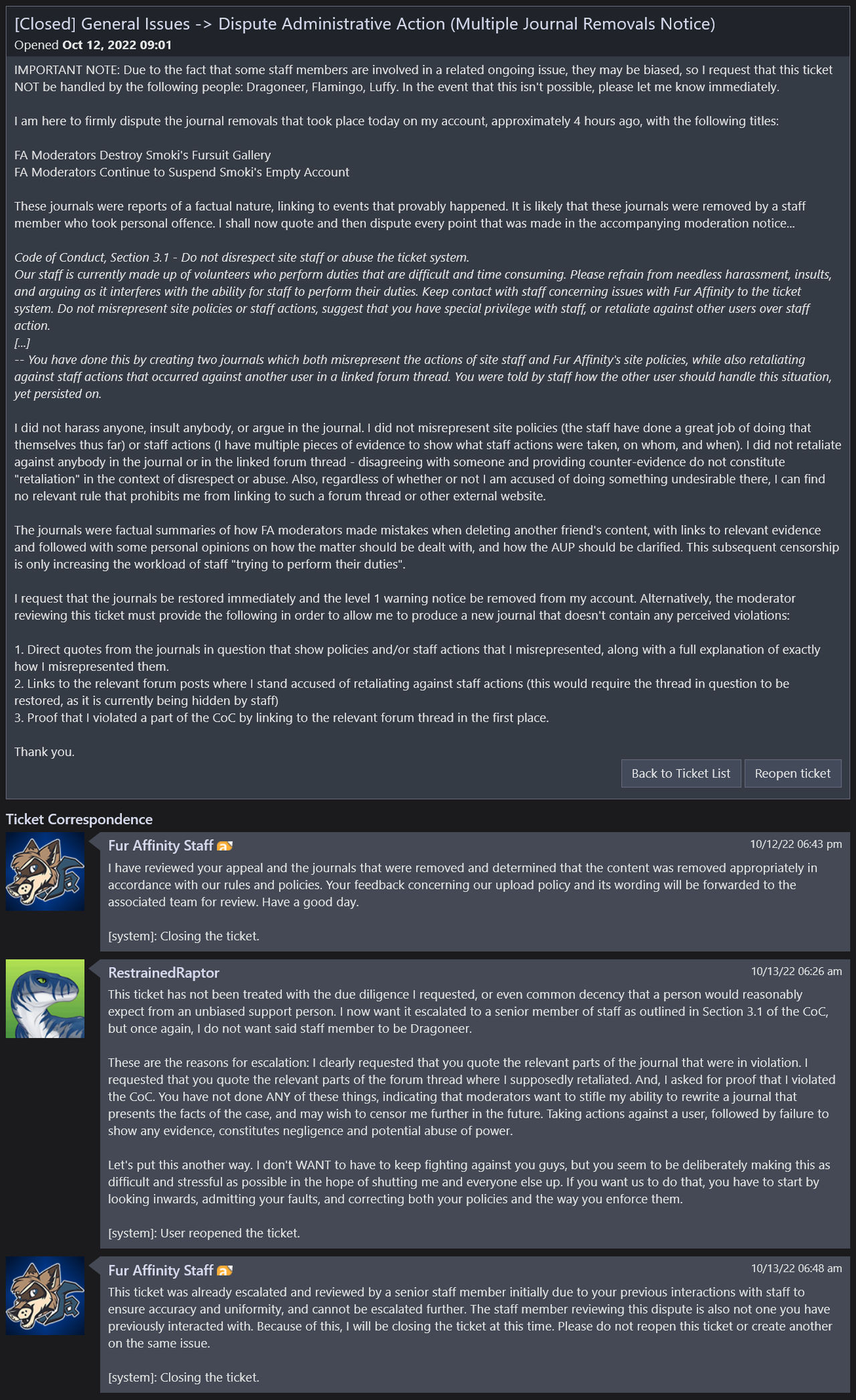 FurAffinity: The Road to a Life Sentence by RestrainedRaptor on DeviantArt