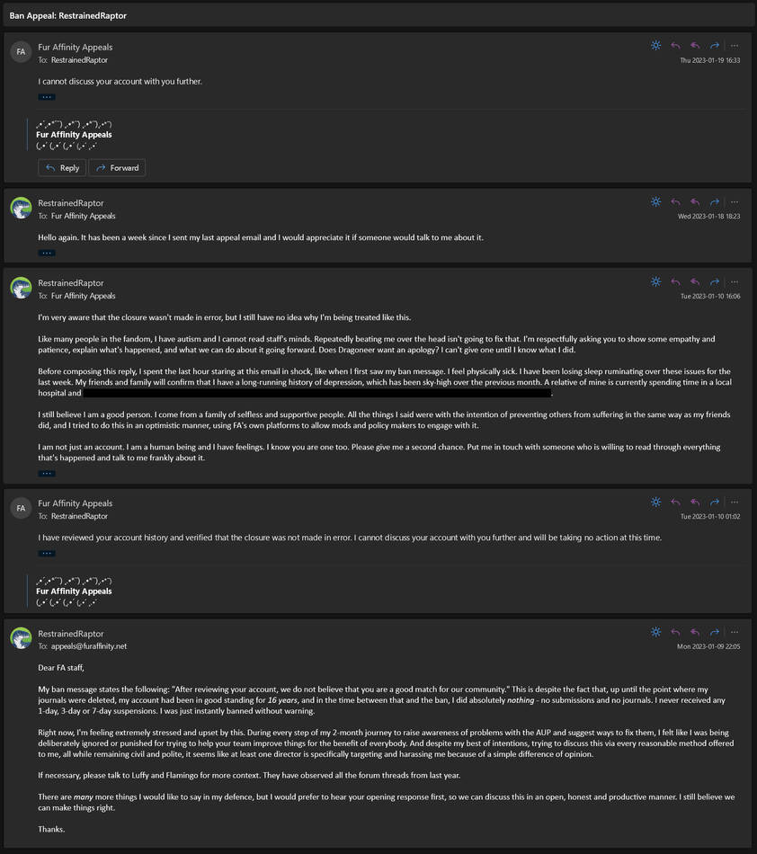 FurAffinity: The Road to a Life Sentence by RestrainedRaptor on DeviantArt