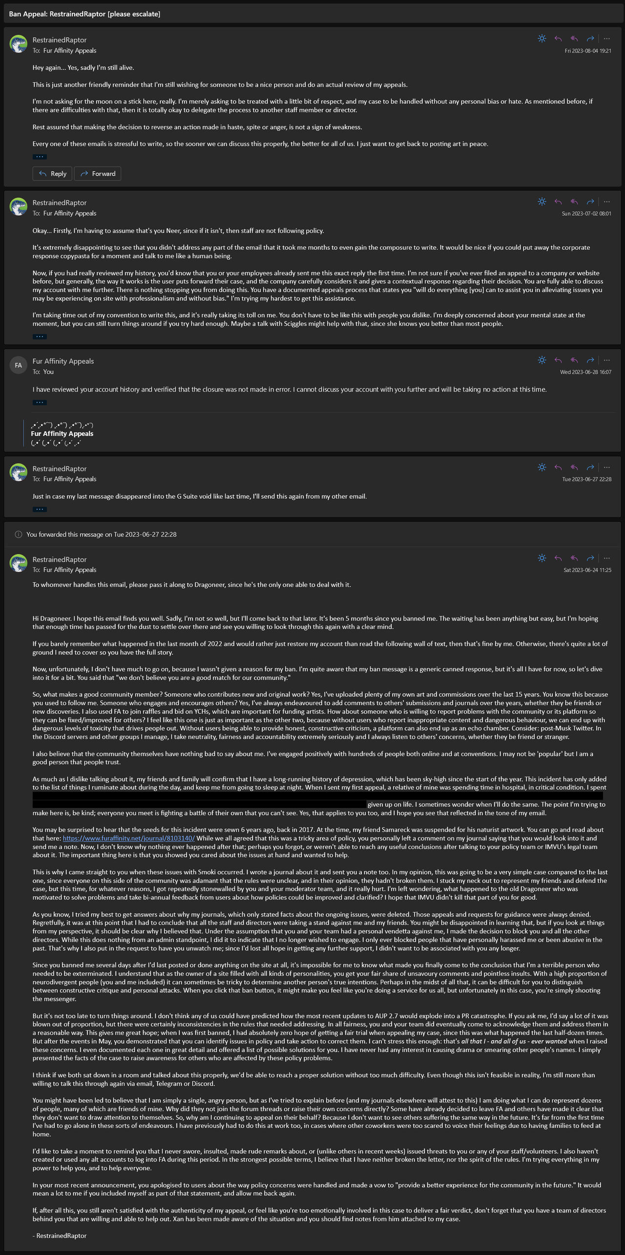 FurAffinity: The Road to a Life Sentence by RestrainedRaptor on DeviantArt