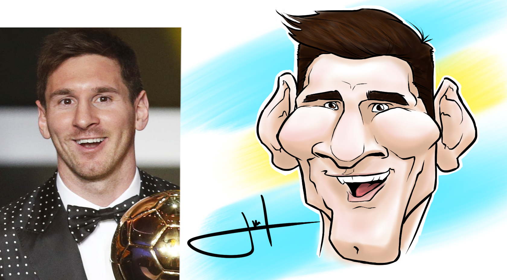 Leo Messi Caricature by daddyX91 on DeviantArt Leo Messi Caricature by daddyX91 on DeviantArt