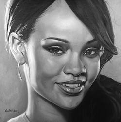Rihanna - oil on canvas 16 x16 inches