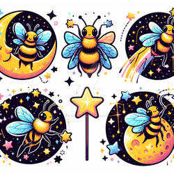 bee sticker designs