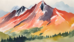 GOUACHE mountain