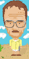 Walter White Heisenberg Evolution - Pixel Art