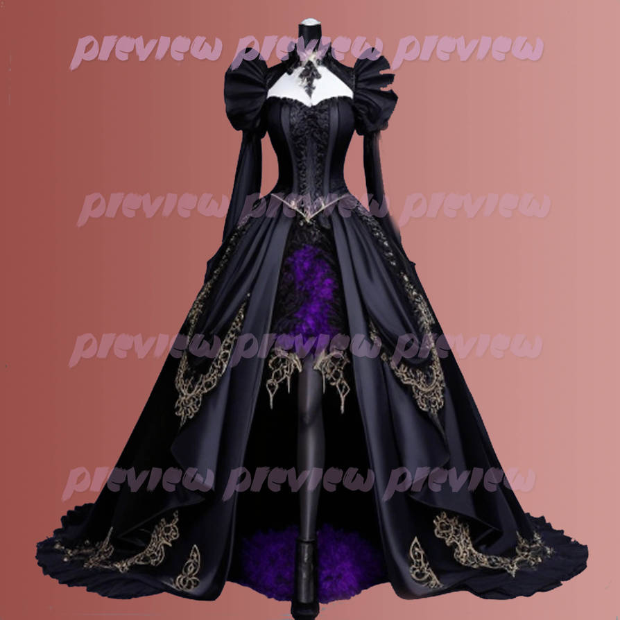 (OPEN) Gothic Dress Adoptable by AI-Dolls on DeviantArt