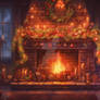 7k Xmas FirePlace Premium Wallpaper 003