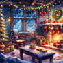 7k Xmas FirePlace Premium Wallpaper 004