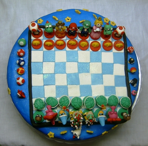 Super mario - chess-  cake1