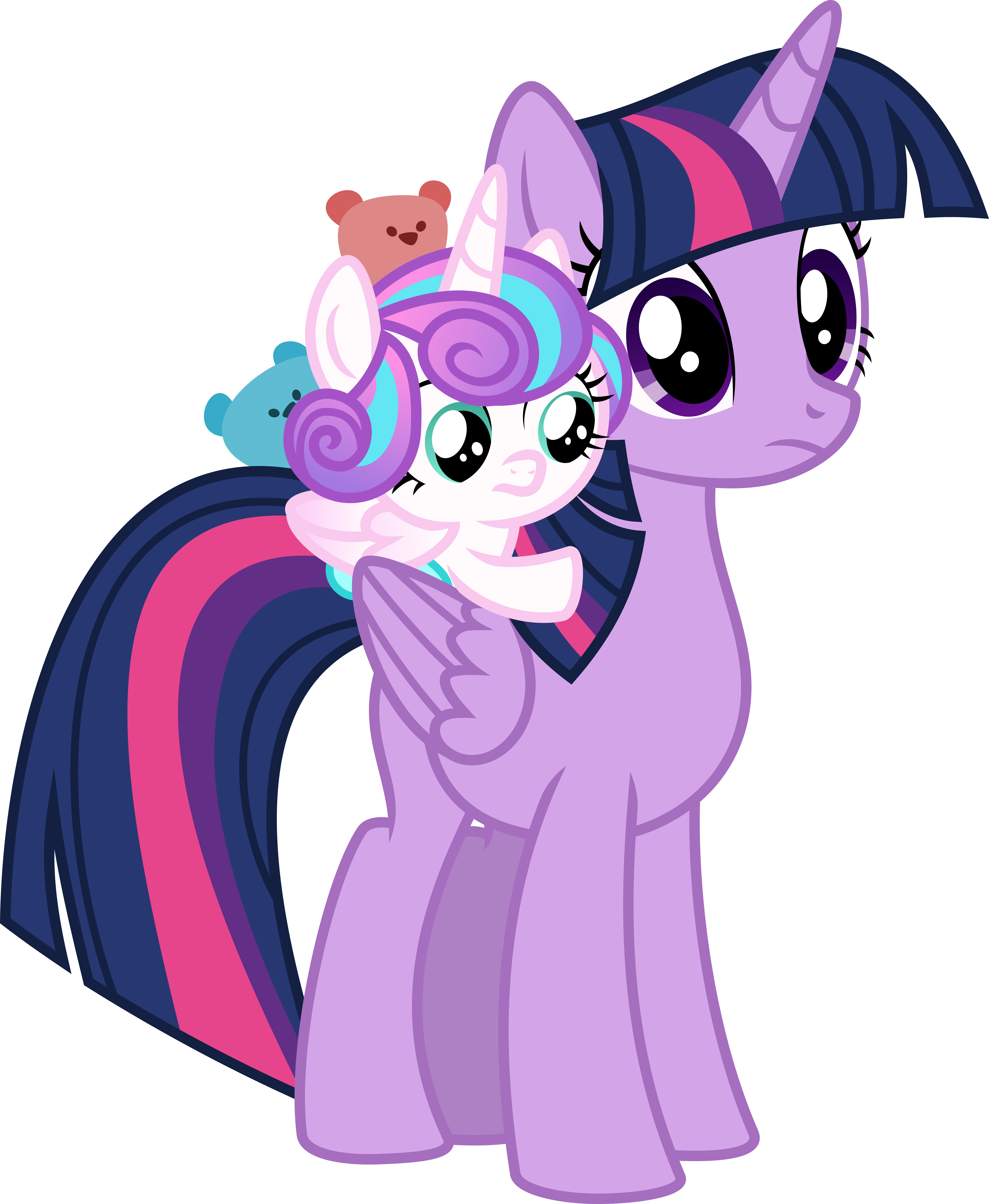 Twilight Sparkle and Flurry Heart Vector