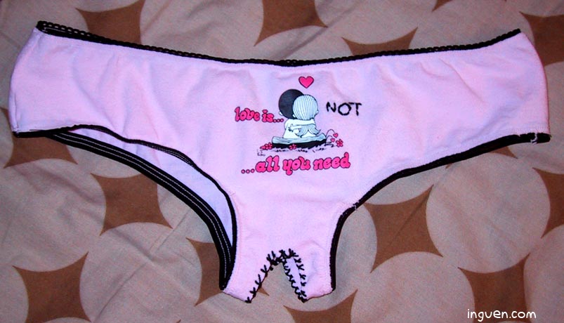 The panties speak the truth