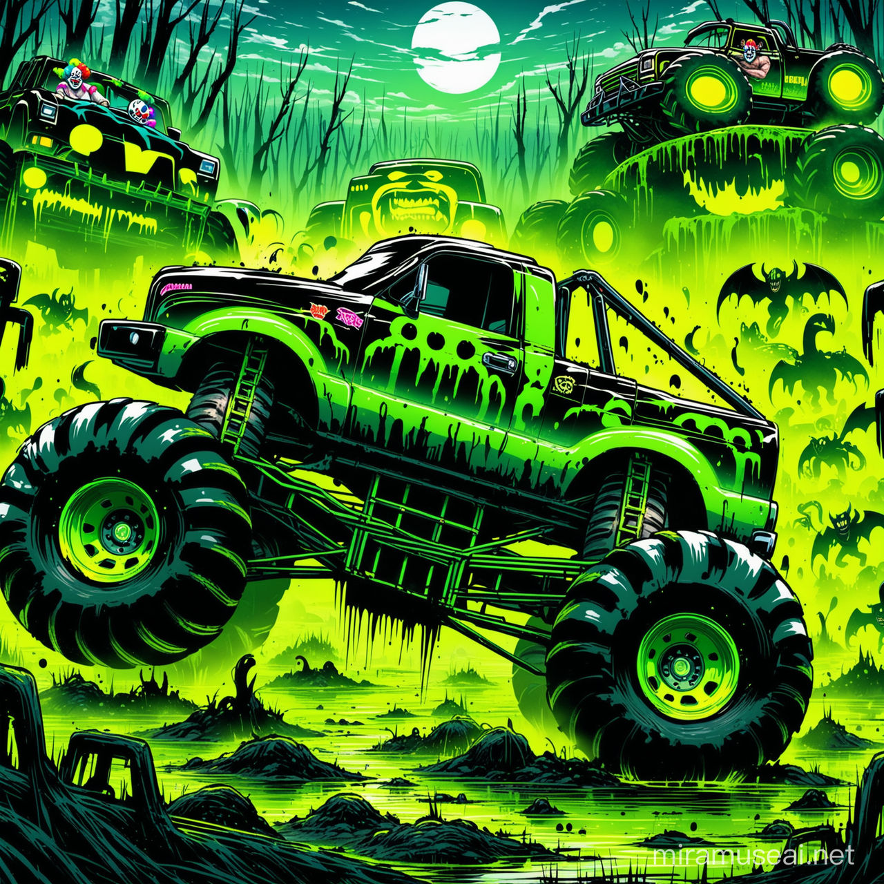 Green-Monster Truck by BeeBeeRockZ69 on DeviantArt