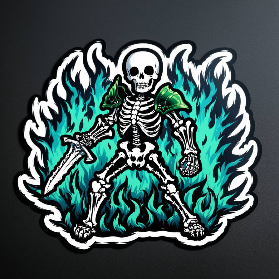 Skeleton Spawner Sticker Skeleton Warrior Sticker by BeeBeeRockZ69 on DeviantArt