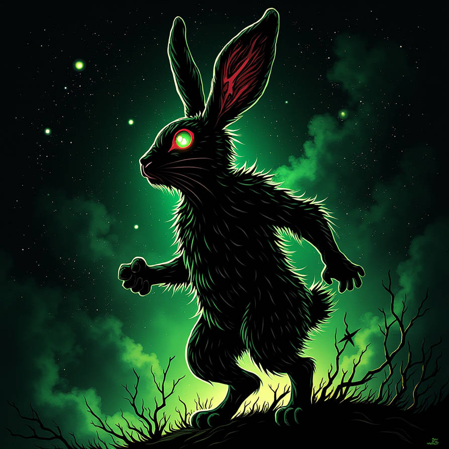 Spooky Rabbit Painting Rabbit Horror by BeeBeeRockZ69 on DeviantArt