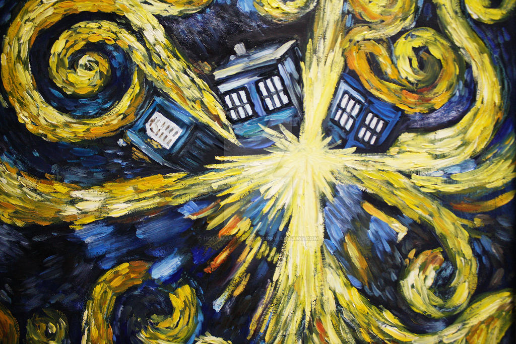 Exploding Tardis Van Gogh Style by HolyMaryOfCakes on DeviantArt