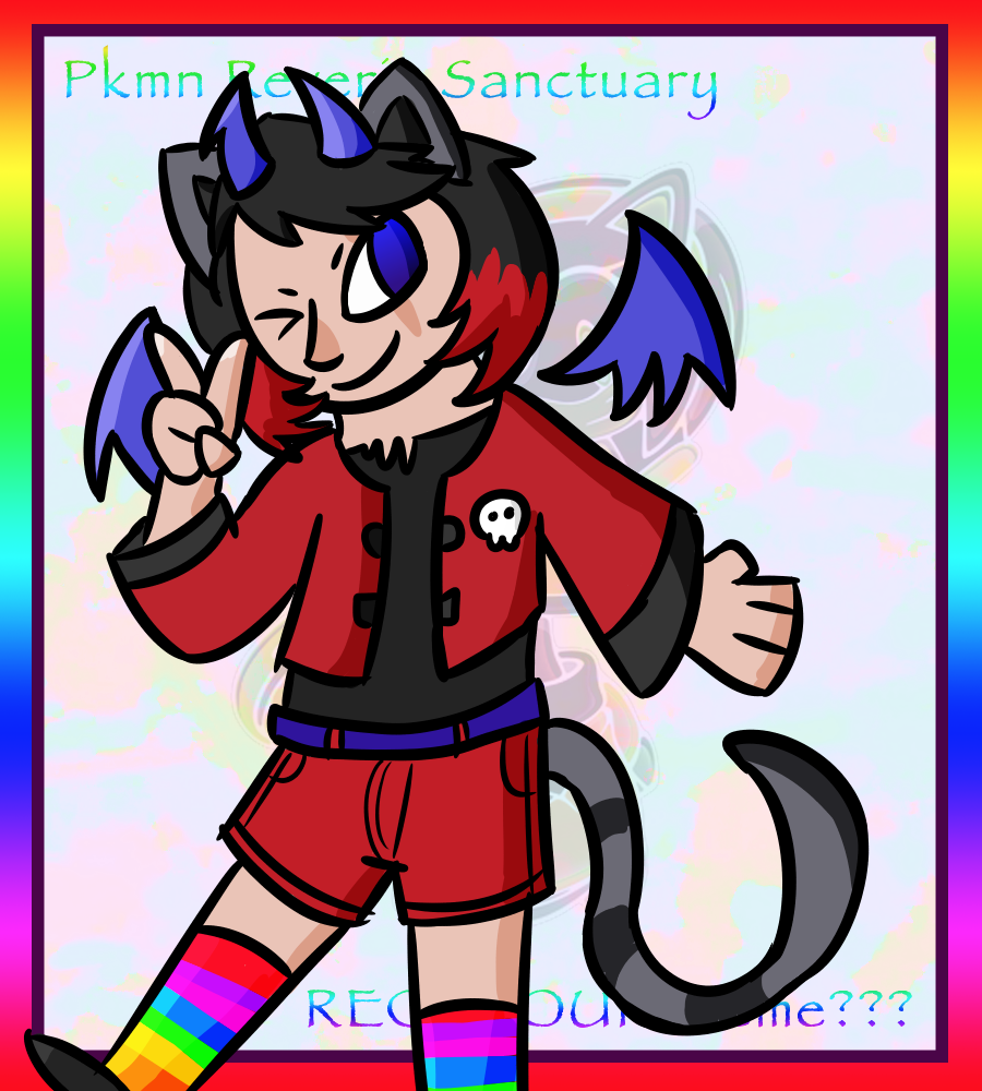 The ultimate oc!! Calem the DARK mew