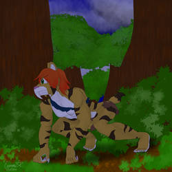 Sabertooth Tiger Sneaking