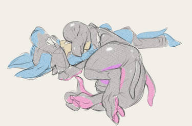 Lucario and salazzle siesta time
