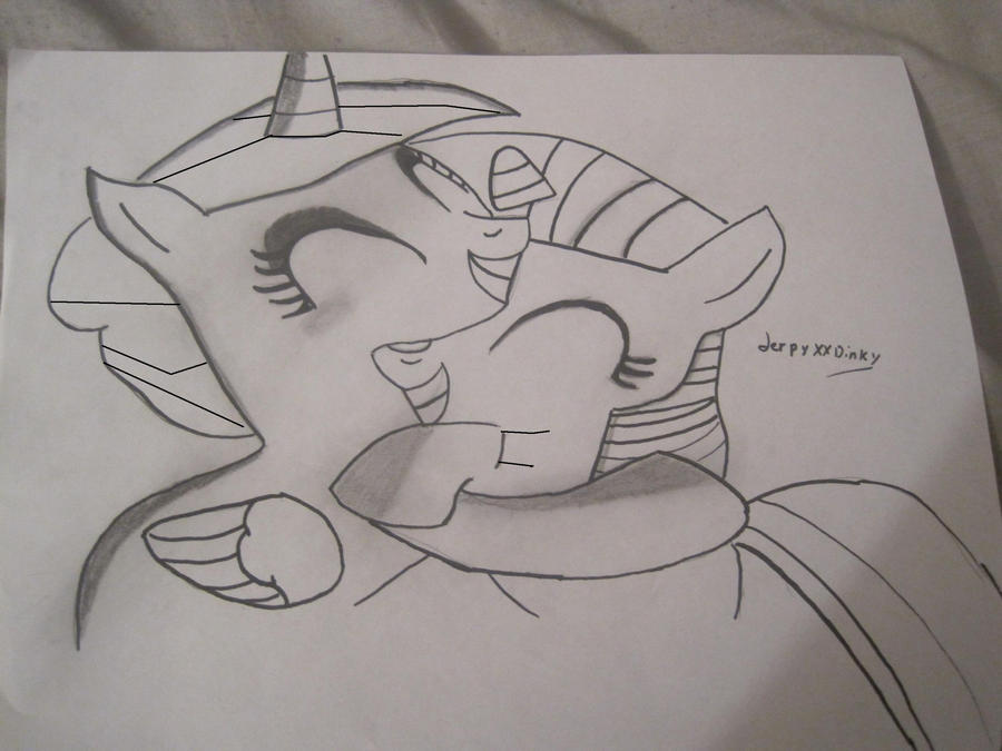 sketch of twilight and cadance hug