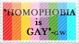 Homophobia is gay stamp