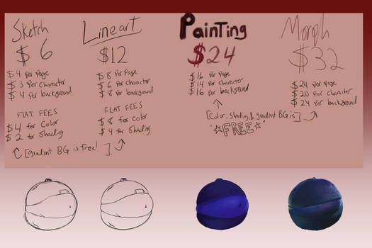 Commission Pricelist FALL 2018