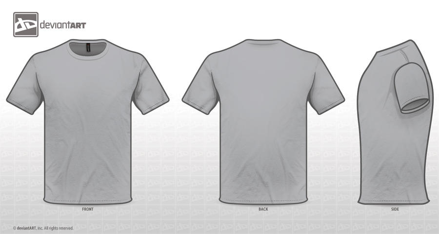 T-shirt GREY TEMPLATE.