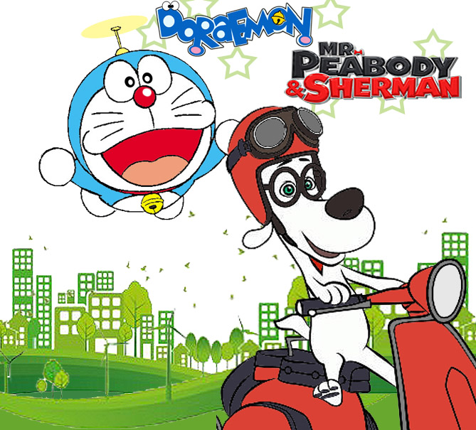 Mr Peabody and Doraemon !!