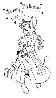 GMD-OC-Sketch: Happy Birthday to GracefulTatiana