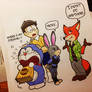 Doraemon crossover Zootopia